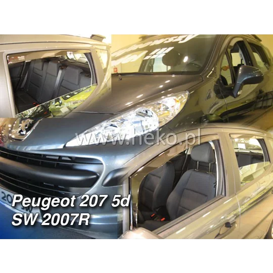 Peugeot 207 Yrs 06-12 5drs Brand New Heko 4 Piece Wind Deflectors 26128