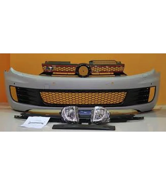 VW Golf MK6 VI 09-12 GTI Bodykit Front Bumper Incl Foglights,Plastic & GTI Sideskirts & Rear Bumper Insert