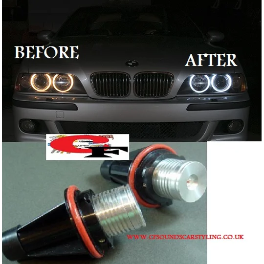 BMW E39 5 5eries Yrs 00-03 LED Xenon White Angeleyes Halo Module Marker LED