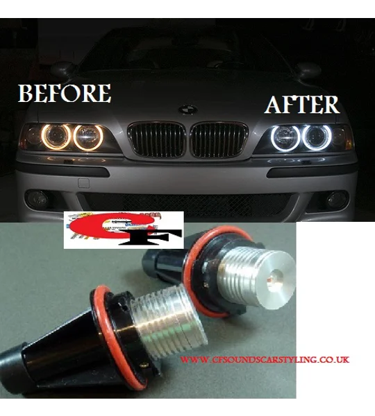 BMW X5 E53 Yrs 03-07 LED Xenon White Angeleyes Halo Module Marker LED
