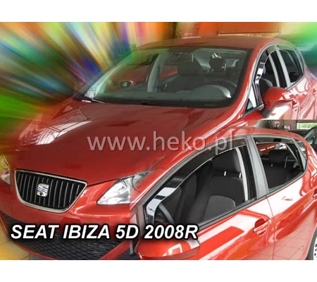 Seat Ibiza 5Drs MK IV 6J Yrs 08-17 Brand New Heko 4 Piece Wind Deflectors Heko 28234