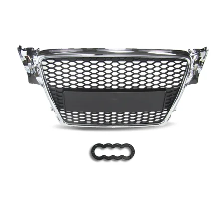 Audi A4 B8 Yrs 08-12 ,Honeycomb Black Grill Chrome Surround JOM