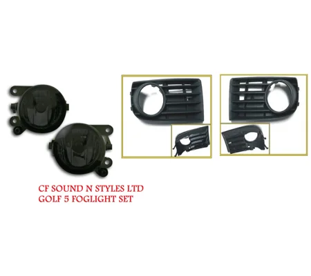 VW Golf MK 5 Yrs 04-09, Smoked Foglights Kit for Standard Bumper