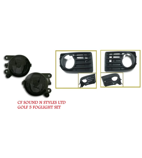VW Golf MK 5 Yrs 04-09, Smoked Foglights Kit for Standard Bumper