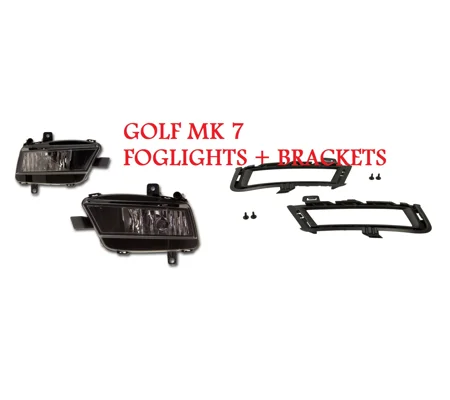 VW Golf MK7 VII Foglights & Grills KIT Plastic Standard Bumper