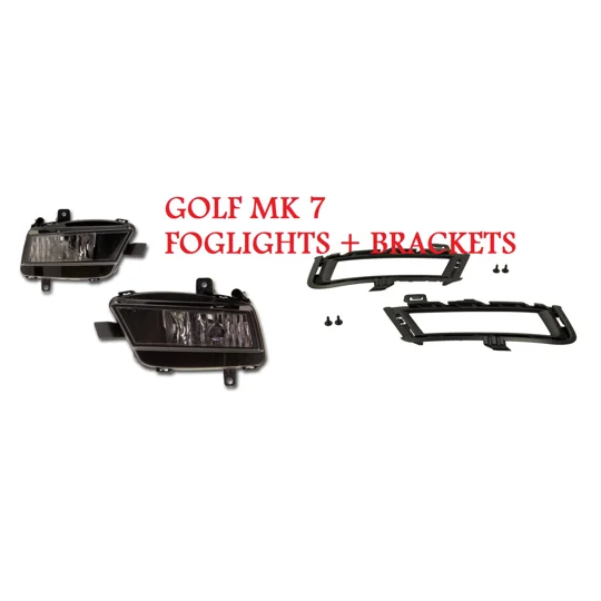 VW Golf MK7 VII Foglights & Grills KIT Plastic Standard Bumper