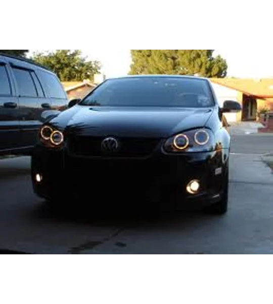 VW Golf MK V 5 Yrs 04-09,Black R32 Style Angeleye Halo Headlights RHD
