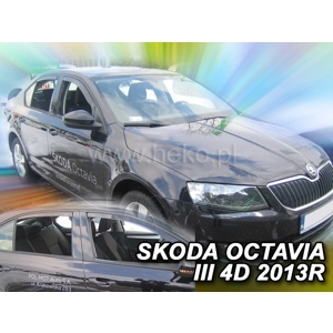 Skoda Octavia MK3 Yrs 13 on Brand New Heko 4 Piece Wind Deflectors 28339