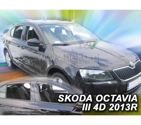 Skoda Octavia MK3 Yrs 13 on Brand New Heko 4 Piece Wind Deflectors 28339