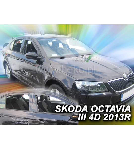 Skoda Octavia MK3 Yrs 13 on Brand New Heko 4 Piece Wind Deflectors 28339