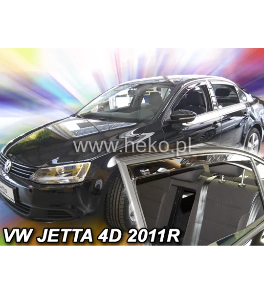 VW Jetta MK6 Yrs 11 on Brand New Heko 4 Piece Wind Deflectors 31186