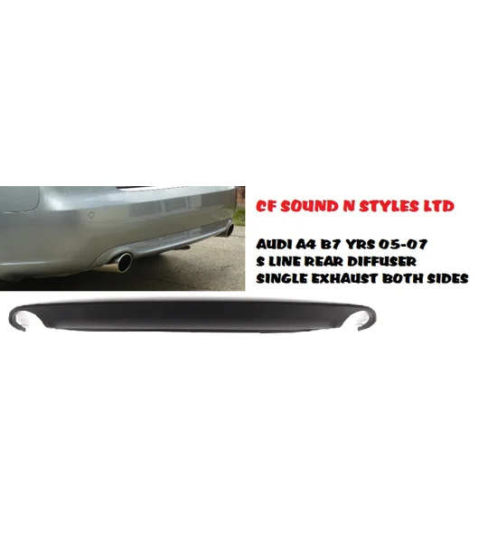 Audi A4 B7 Saloon SLINE Yrs 05-07, Rear Diffuser Single Exit Both Sides