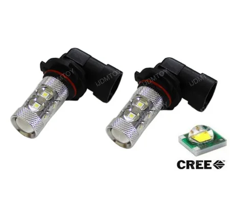 9006 Cree LED Xenon White Foglight Bulbs Pair