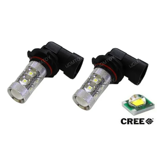 9006 Cree LED Xenon White Foglight Bulbs Pair