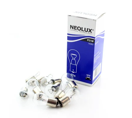 10 x Neolux 12v Trade 21w Large BA15S P21W 382 1156 Rear Stop Tail Fog Beam Bulbs