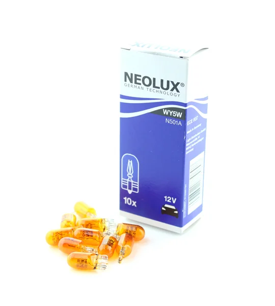 10 x Neolux 12v 5w 501A WY5W T10 TW2.1x9.5d Wedge Amber Repeater Bulb