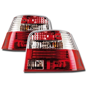 VW GOLF MK4 Crystal Red/Clear Taillights Set
