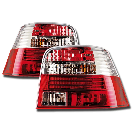 VW GOLF MK4 Crystal Red/Clear Taillights Set