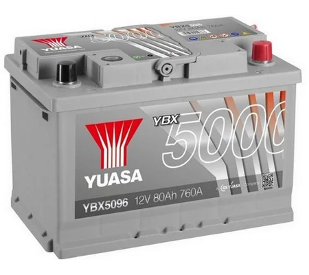 Yuasa Car Battery YBX5096, 80Ah 760A Cranking