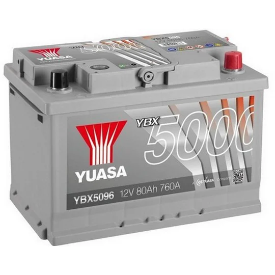 Yuasa Car Battery YBX5096, 80Ah 760A Cranking