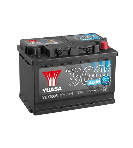 Yuasa Car Battery YBX9096, 760A 70AH, STOP START PLUS