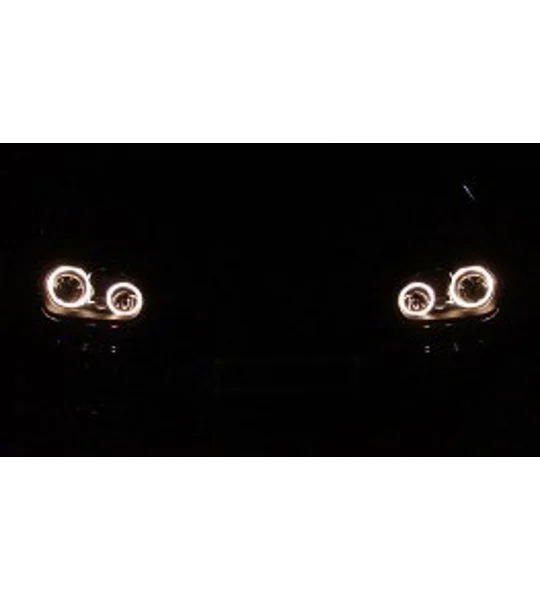 VW Golf MK 4 Yrs 98-04,Black R32 Style Angeleye Halo Headlights RHD E marked