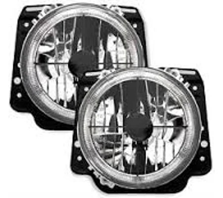 VW Golf Mk 2 II 84-91 , Black Style Angeleye Headlights RHD E marked