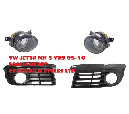VW Jetta Mk5 Yrs 05-10, Front Foglight Kit Lamps & Grills