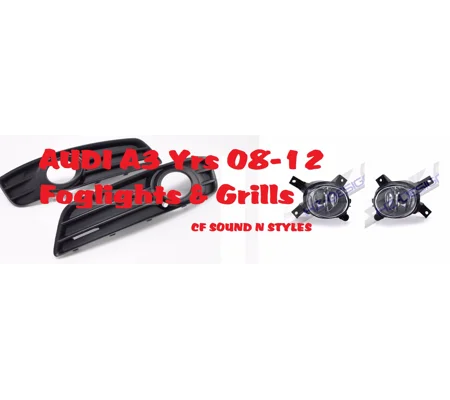 Audi A3 8P yrs 08-12 Fog Lights & GRILLS