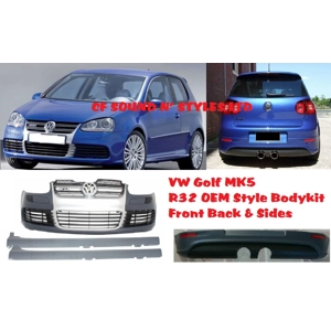 VW GOLF MK 5 V Yrs 04-09 R32 Bodykit Front Bumper, Rear Bumper & Sideskirts