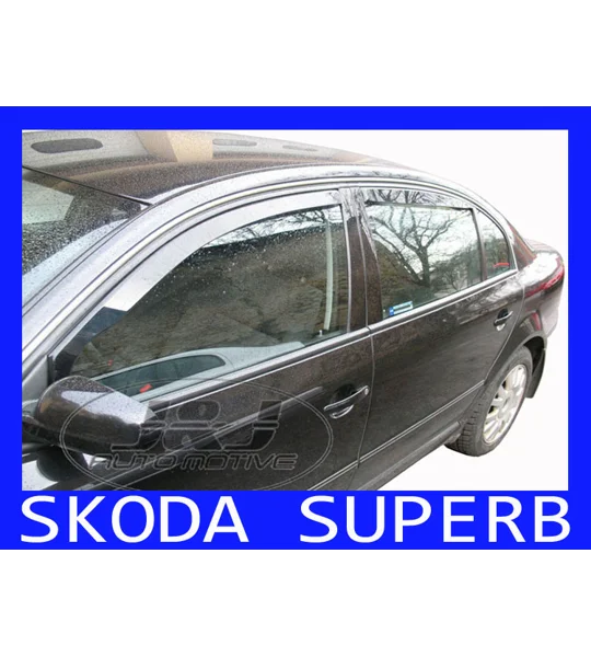 Skoda Superb MK1 Yrs 01-08 on Brand New Heko 2 Piece Wind Deflectors 28314