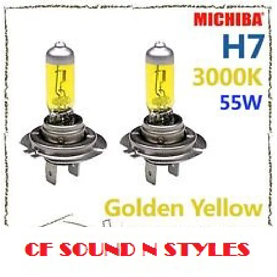 H7 JDM Yellow Headlight Bulbs 55WATT