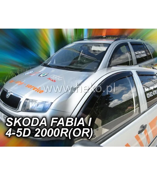 Skoda Fabia I Yrs 00-06 Brand New Heko 4 Piece Wind Deflectors