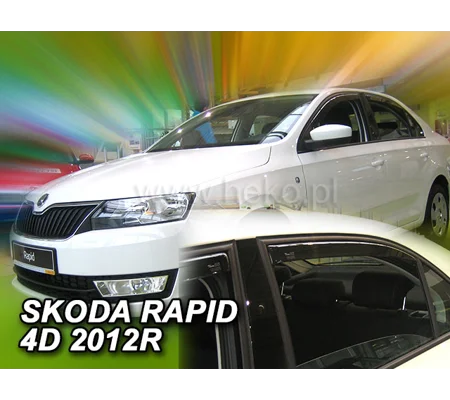 Skoda Rapid Yrs 12- on Brand New Heko 4 Piece Wind Deflectors