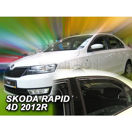 Skoda Rapid Yrs 12- on Brand New Heko 4 Piece Wind Deflectors