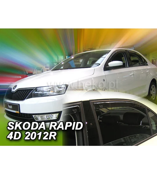 Skoda Rapid Yrs 12- on Brand New Heko 4 Piece Wind Deflectors