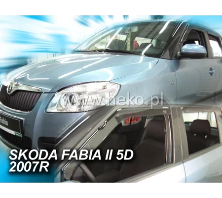 Skoda Fabia 5J Yrs 07-15 5drs Hatchback Brand New Heko 4 Piece Wind Deflectors COPY