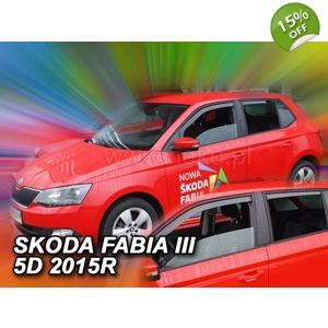 Skoda Fabia NJ Yrs 15 on 5drs Hatchback Brand New Heko 4 Piece Wind Deflectors 28343