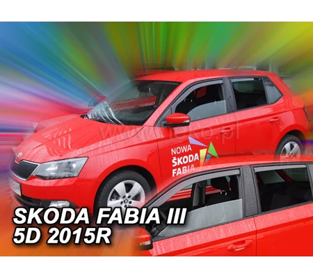 Skoda Fabia NJ Yrs 15 on 5drs Hatchback Brand New Heko 4 Piece Wind Deflectors 28343