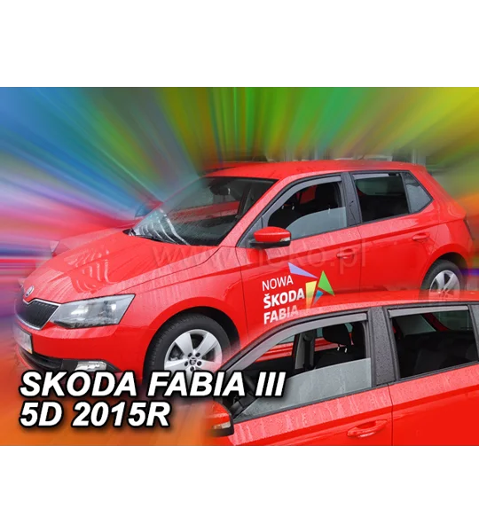 Skoda Fabia NJ Yrs 15 on 5drs Hatchback Brand New Heko 4 Piece Wind Deflectors 28343