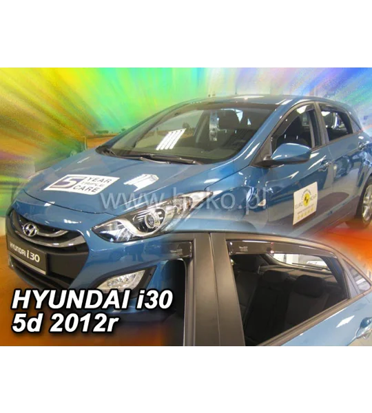 Hyundai I30 Yrs 12-17 on Brand New Heko 4 Piece Wind Deflectors