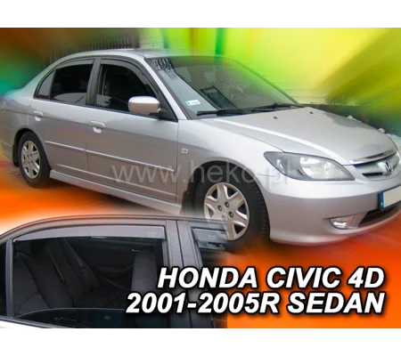 Honda Civic Sedan 4Drs Yrs 01-05 Brand New Heko 4 Piece Wind Deflectors