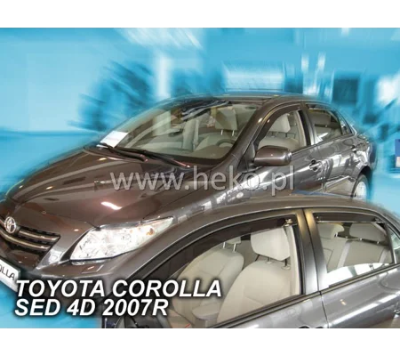 Toyota Corolla 4drs Saloon E14/E15 Yrs 07-13 Brand New Heko 4 Piece Wind Deflectors