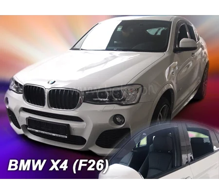 BMW X4 Yrs 13- Brand New 4 Piece Heko Tinted Wind Deflectors