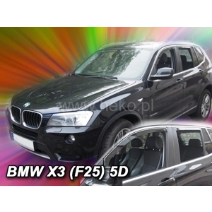 BMW X3 Yrs 10- Brand New 4 Piece Heko Tinted Wind Deflectors