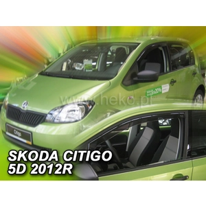 VW Up Skoda Citigo 3drs Yrs 12-on Brand New 2 Piece Heko Tinted Wind Deflectors