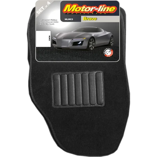 Universal Black Car Mats 4 Piece Set