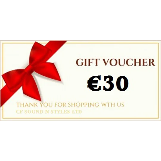 €30 Gift Voucher Valid Online In Store or PH Order