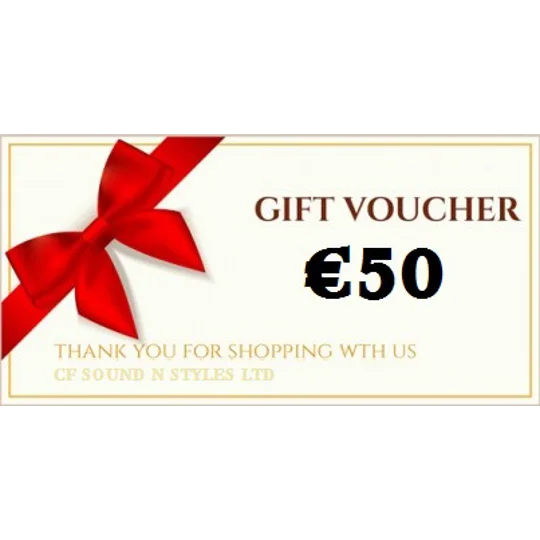 €50 Gift Voucher Valid Online In Store or PH Order