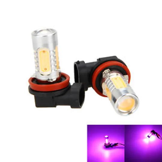 H11 Cree LED 12K Foglight Bulbs Pair Pink